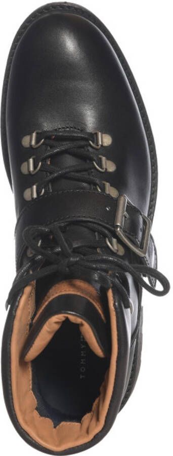 Tommy Hilfiger Elevated RWB Collar Leather Boot Heren Laarzen Leer Zwart FM0FM03825-BDS