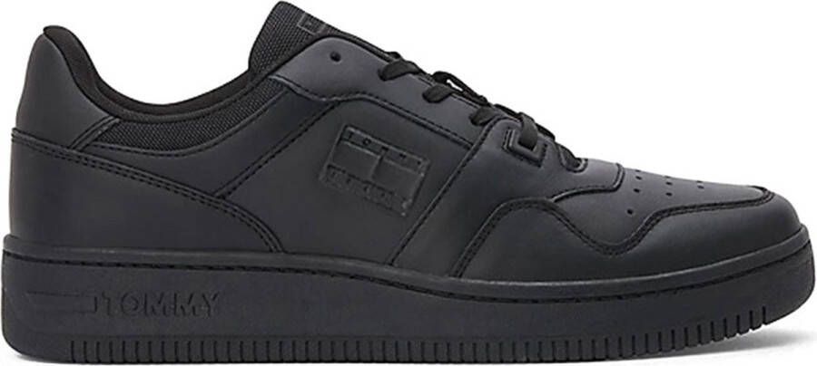 Tommy Hilfiger Retro Basket leren heren sneakers Zwart Echt leer Uitneembare zool - Foto 4