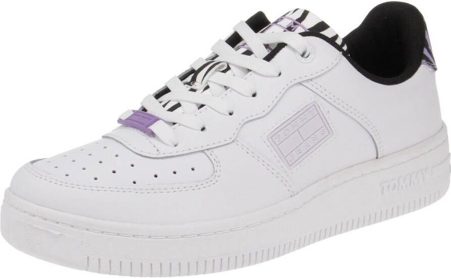 TOMMY JEANS NU 21% KORTING Sneakers met sleehak WMNS BASKET WILD ANIMAL CUPSOLE met contrastbeleg in zebra look
