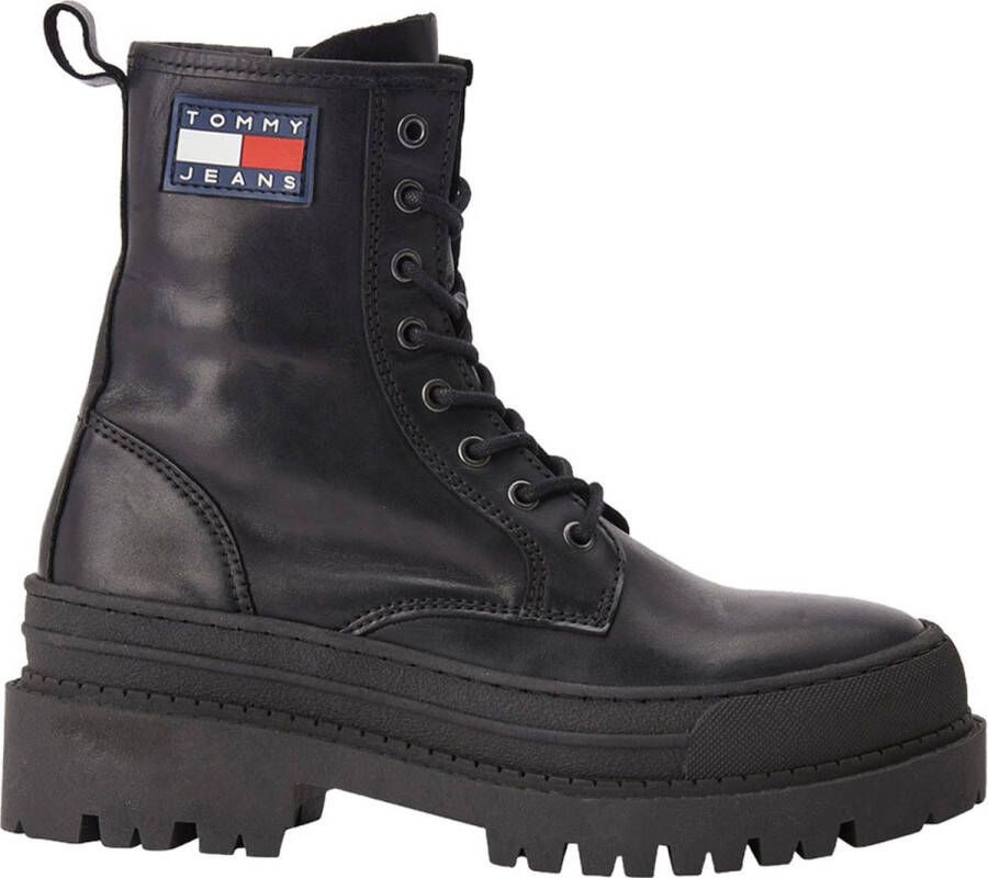 TOMMY JEANS Hoge veterschoenen ACE UP BOOT met opgestikte flag