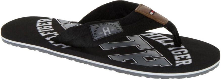Tommy Hilfiger Teenslippers ESSENTIAL TH BEACH SANDAL zomerschoen slippers badschoen zwemschip met logoprint