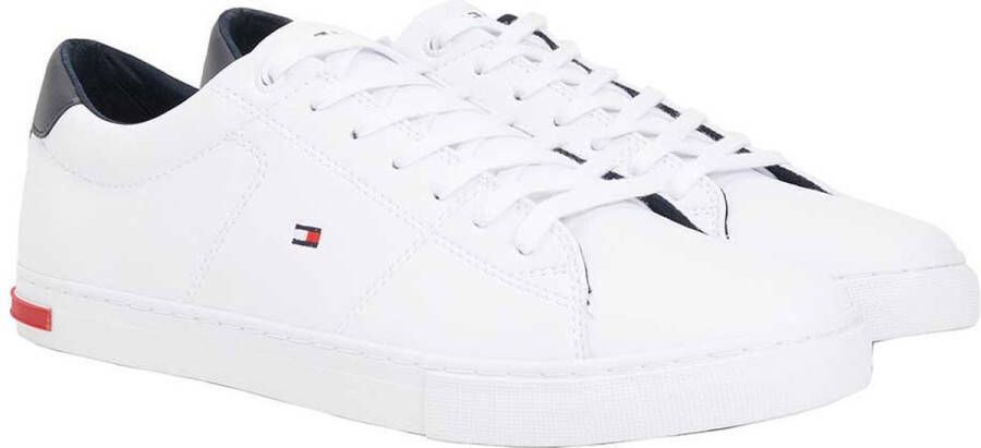 Tommy Hilfiger Essential Leather Detail Vulcanized Sneakers Wit Man