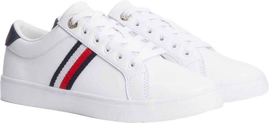 Tommy Hilfiger Witte Polyester Sneaker met Contrasterende Details