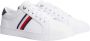 Tommy Hilfiger Witte Polyester Sneaker met Contrasterende Details - Thumbnail 1