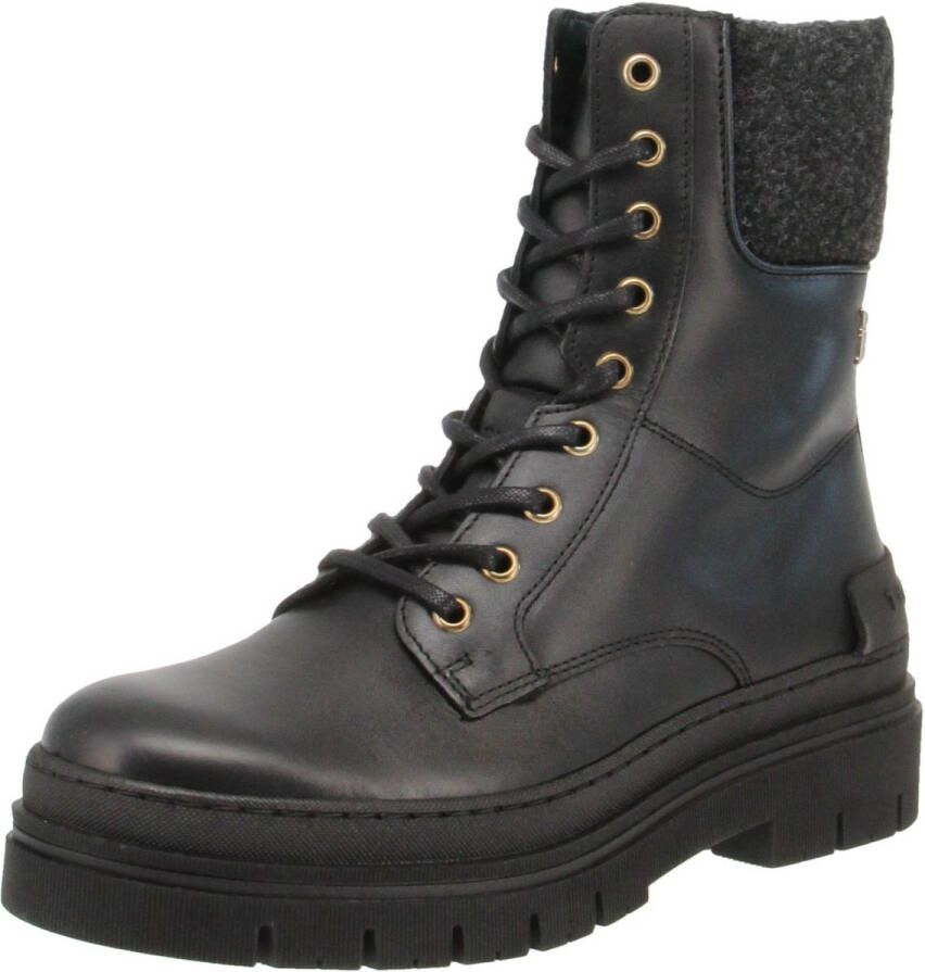 Tommy Hilfiger Feminini Felt Lace Up Bootie Boots Dames Zwart