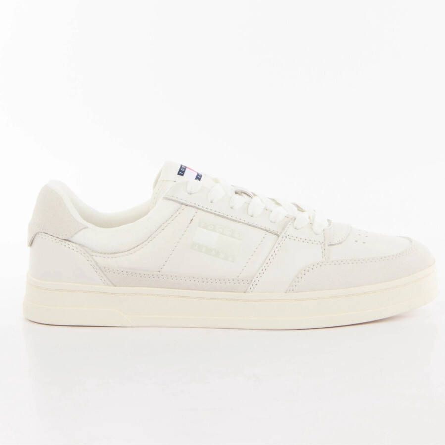 TOMMY JEANS Plateausneakers THE GREENWICH MIX MEDIA vrijetijdsschoen veterschoen lage schoen met logovlag