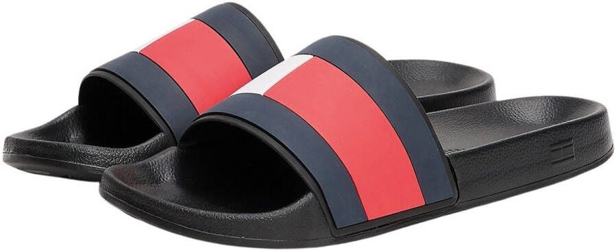 Tommy Hilfiger Badslippers RUBBER TH FLAG POOL SLIDE zomerschoen badschoen slipper voor bad en strand