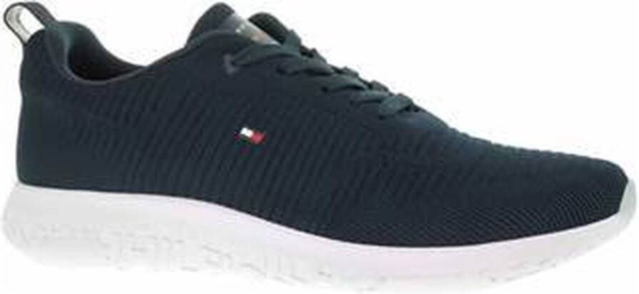 Tommy Hilfiger Sneakers in blauw voor Heren Corporate Knit Rib Runner