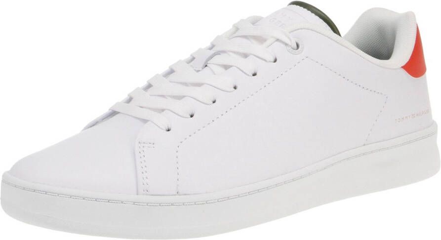 Tommy Hilfiger Sneaker van leer met contrastgarnering