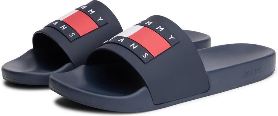 TOMMY JEANS Badslippers POOL SLIDE ESS zomerschoen badschoens slippers met opvallende logo-vlag - Foto 6