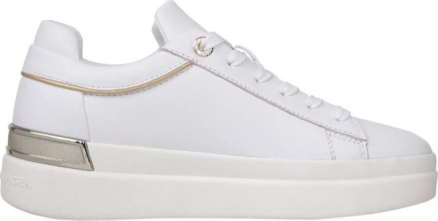 Tommy Hilfiger Plateausneakers van leer met labeldetails model 'LUX METALLIC'