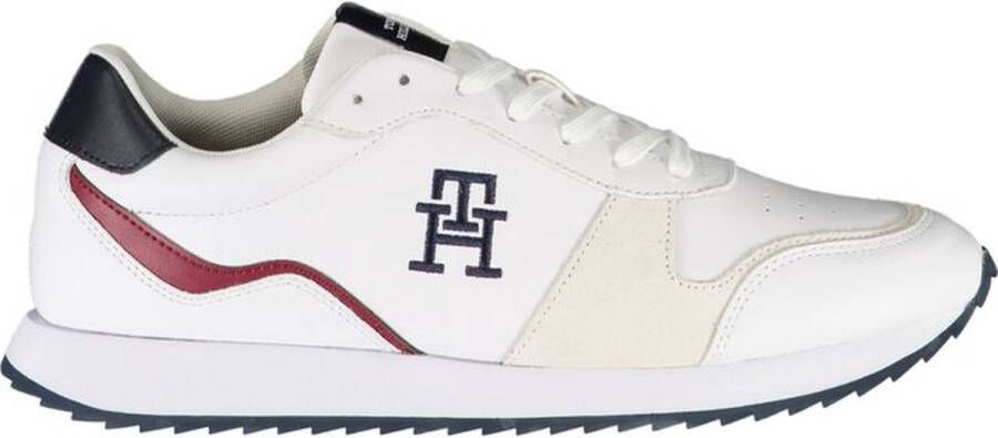 Tommy Hilfiger Geborduurde Lace-Up Sports Sneaker White Heren