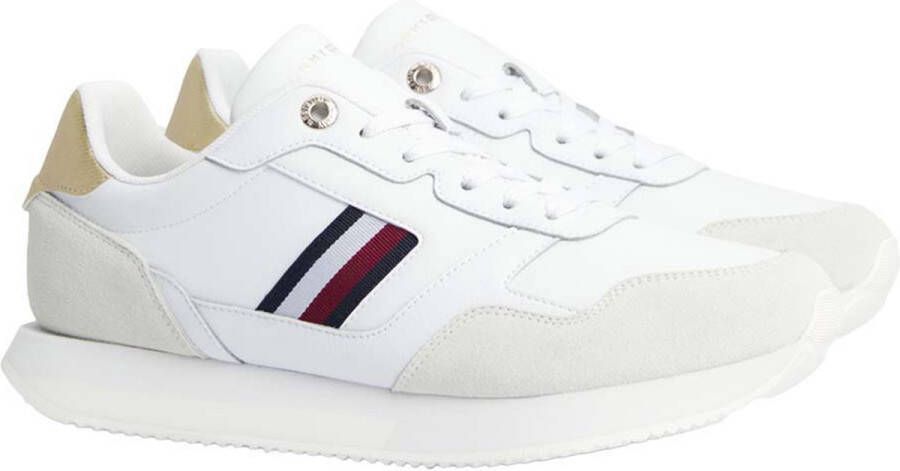 Tommy Hilfiger Global Stripes Lifestyle Runner Sneakers Beige Vrouw
