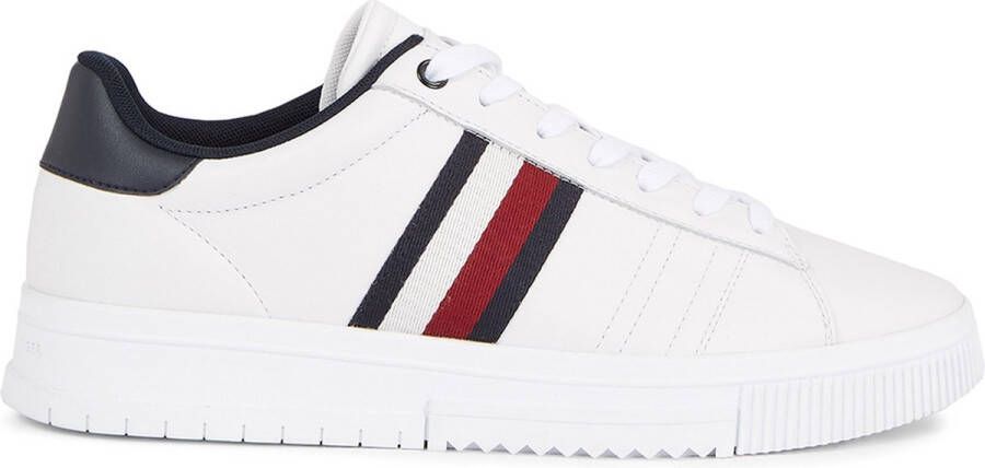 Tommy Hilfiger Witte Leren Supercup Sneakers voor Heren Wit Heren