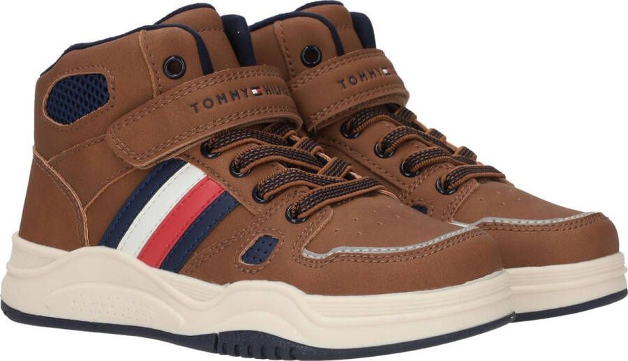 Tommy Hilfiger sneakers cognac Bruin Jongens Imitatieleer Logo 39