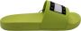 Tommy Hilfiger Jeans Flag Pool Slide Dames Slippers Groen - Thumbnail 1