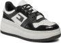 Tommy Hilfiger EN0EN02523 Retro Basket Damestrainers YBI-Ivory-Black - Thumbnail 1