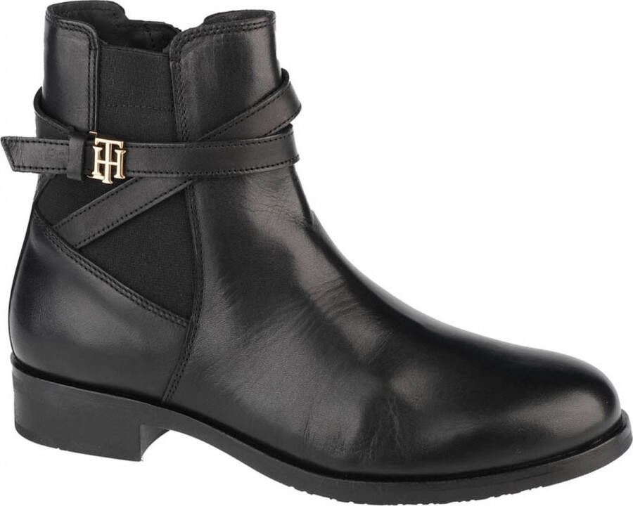 Tommy Hilfiger Hardware On Belt Flat Boot FW0FW05967 BDS Vrouwen Zwart Chelsea laarzen - Foto 5