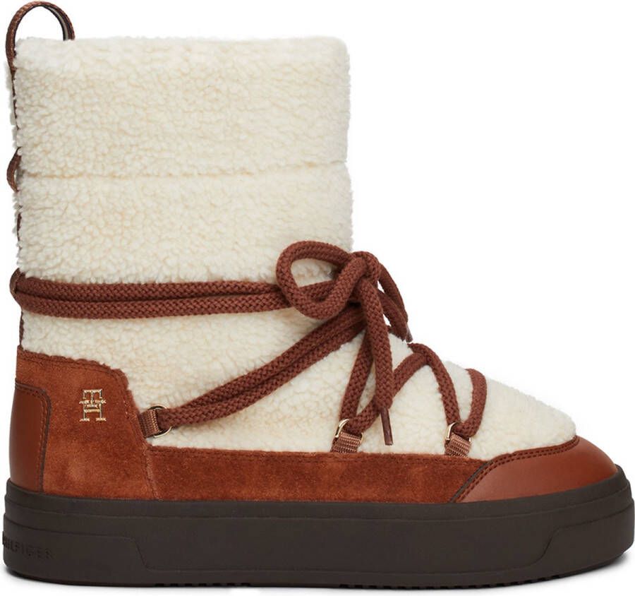 Tommy Hilfiger Snowboots LACE-UP FAUX SHEARLING SNOWBOOT plateau winterlaarzen sneeuwlaarzen met opgezette veters - Foto 2