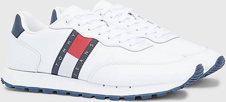 TOMMY JEANS Tommy Hilfiger Leather Runner TJM Essentials Heren Sneakers Wit - Foto 3