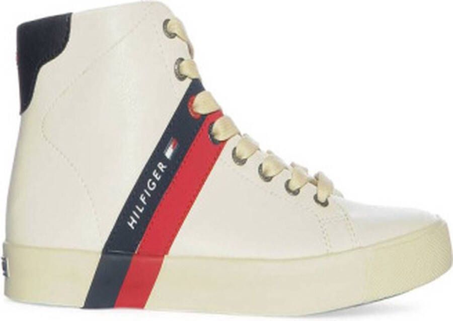 Tommy Hilfiger Leather Runner TJM Essentials Heren Sneakers Wit