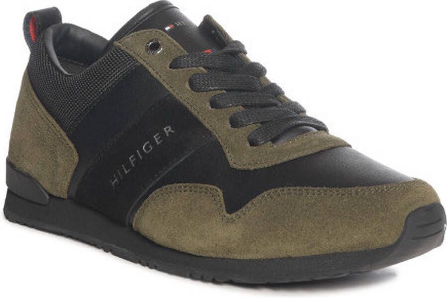 Tommy Hilfiger Leather Runner TJM Essentials Heren Sneakers Zwart
