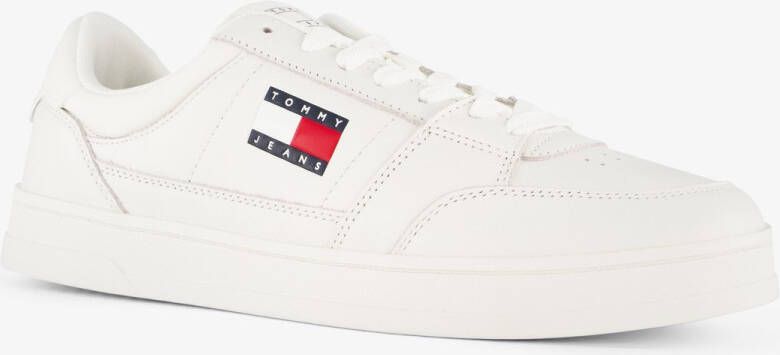 Tommy Hilfiger leren heren sneakers wit Uitneembare zool