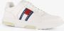 Tommy Hilfiger leren heren sneakers wit Uitneembare zool - Thumbnail 3