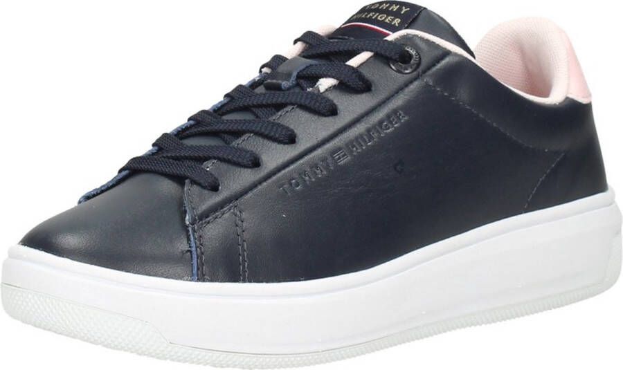 Tommy Hilfiger Lowcut Leather Cupsole Veterschoenen Laag blauw