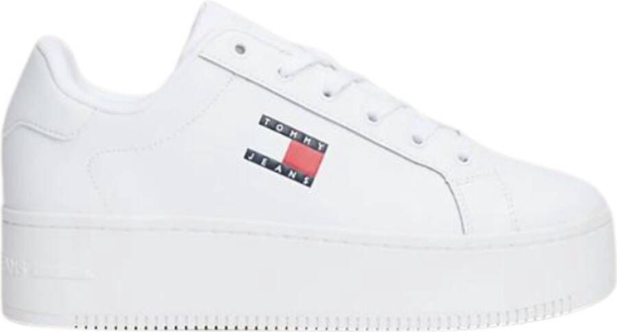 TOMMY JEANS Plateausneakers TJW FLATFORM ESS vrijetijdsschoen halfschoen veterschoen met gepolsterde schacht - Foto 3