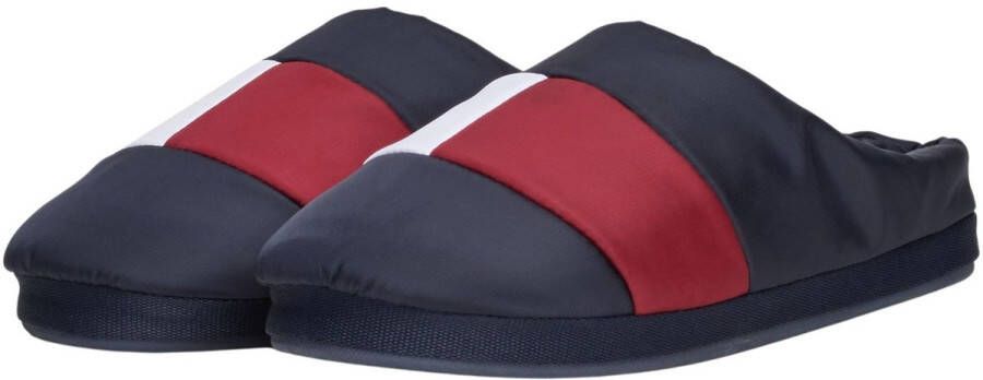 Tommy Hilfiger Pantoffels HILFIGER NYLON FLAG HOUSE SHOE casual mode instapschoen huisschoen met contrastafwerking