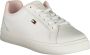Tommy Hilfiger Witte Polyester Sneakers met Veters Contrastdetails Logo White Dames - Thumbnail 1