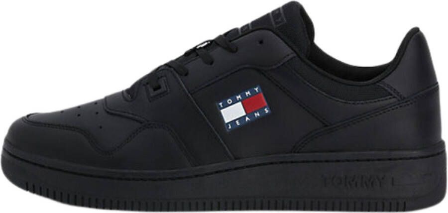 Tommy Hilfiger Retro Basket leren heren sneakers Zwart Echt leer Uitneembare zool - Foto 2