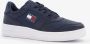 Tommy Hilfiger Retro Basket leren heren sneakers Blauw Echt leer Uitneembare zool - Thumbnail 1