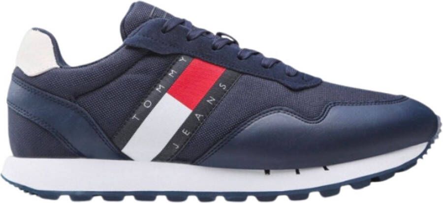 Tommy Hilfiger Tommy Jeans Retro Leather Sneakers Leren Sneaker Heren Blauw - Foto 3