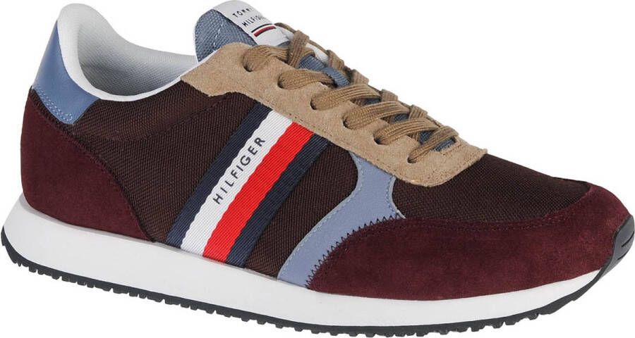 Tommy Hilfiger Runner Lo Color Mix FM0FM03815-GR8 Mannen Bruin Sportschoenen Sneakers