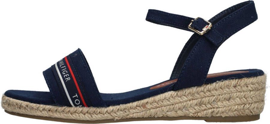 Tommy Hilfiger Sleehaksandaaltjes ROPE WEDGE SANDAL BLUE - Foto 3