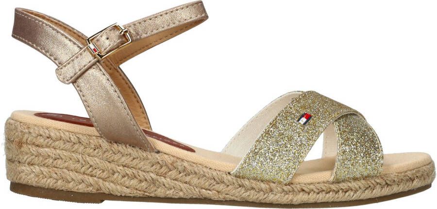 Tommy Hilfiger Sleehaksandaaltjes WEDGE ROPE SANDAL PLATINUM met glitter - Foto 4