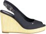 Tommy Hilfiger Sleehaksandaaltjes TOMMY WEBBING LOW WEDGE SANDAL met opvallende logo - Thumbnail 1