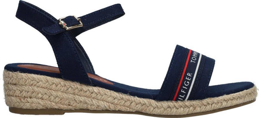 Tommy Hilfiger Sleehaksandaaltjes ROPE WEDGE SANDAL BLUE - Foto 4