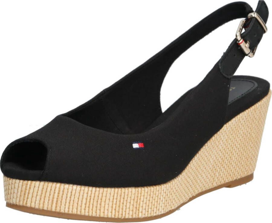 Tommy Hilfiger Sleehaksandaaltjes ICONIC ELENA SLING BACK WEDGE zomerschoen sandaal keilhak met verstelbare gesp - Foto 4