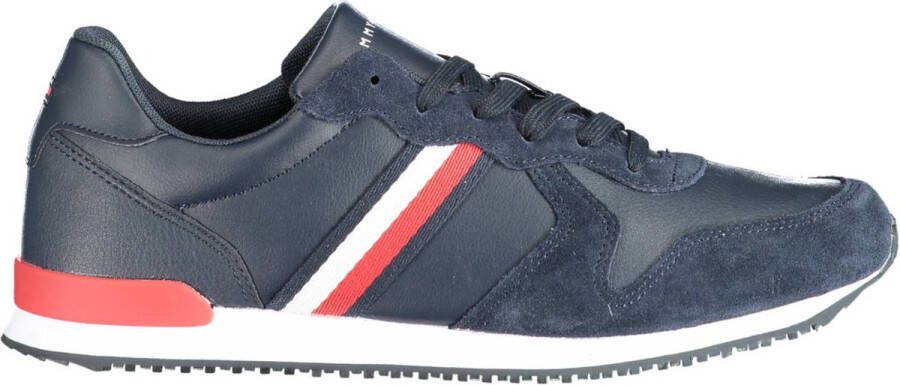 Tommy Hilfiger Sportieve Polyester Sneakers met Iconisch Logo Blue Heren
