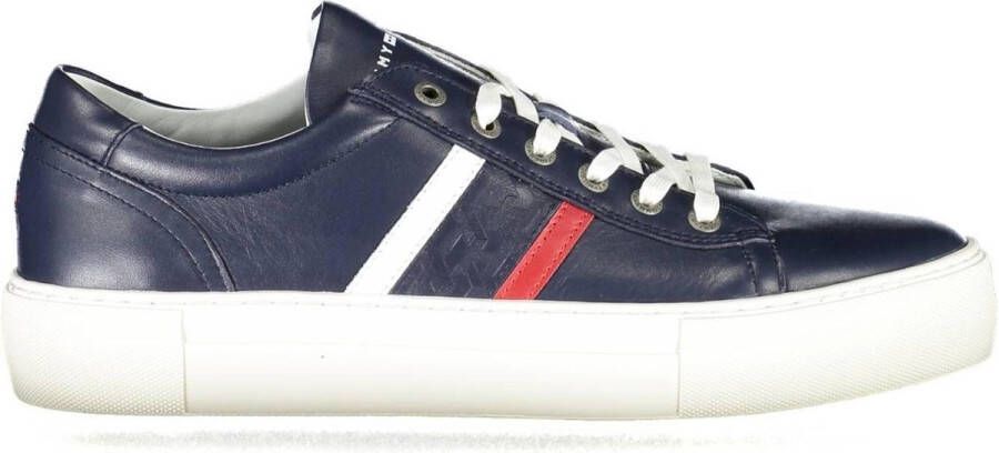 Tommy Hilfiger Sneakers CORPORATE TOMMY CUPSOLE met zijstrepen vrijetijdsschoen halfhoge schoen veterschoen