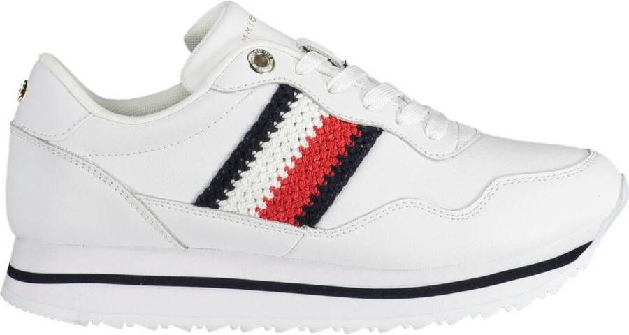 TOMMY JEANS Plateausneakers TJW RETRO BASKET FLATFORM ESS met logo-tekst in de zool vrijetijdsschoen lage schoen veterschoen - Foto 8