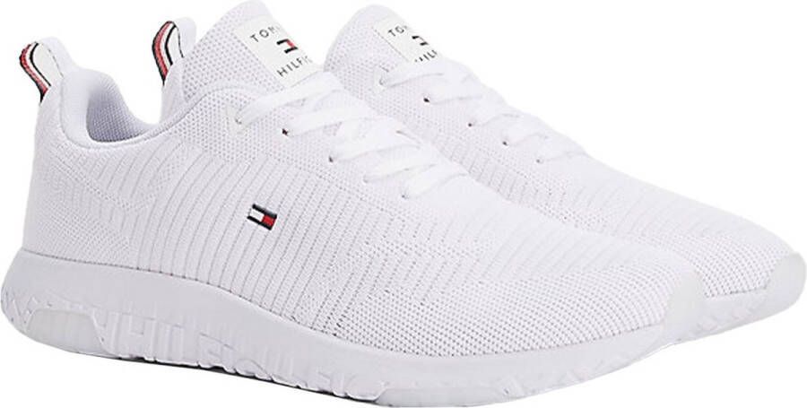 Tommy Hilfiger Sneakers in wit voor Heren Corporate Knit Rib Runner