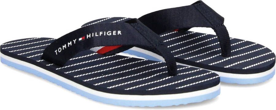Tommy Hilfiger Stijlvolle Touw Detail Flip Flops Black Dames