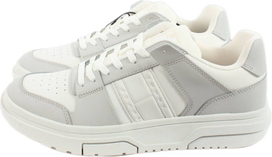 Tommy Jeans Cupsole Ess Heren Schoenen Wit Maat: 41 Leer Foot Locker