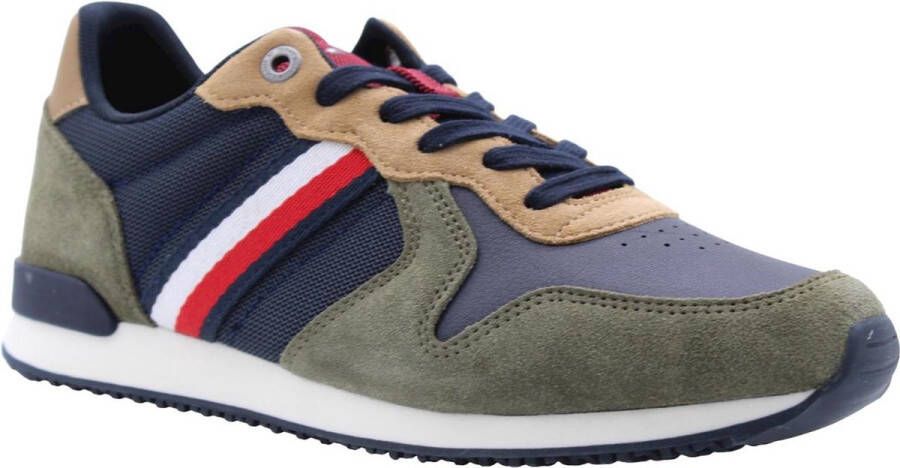 Tommy Hilfiger Groene Polyester Sneaker met Contrasterende Details Groen Heren