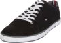Tommy Hilfiger Canvas Lace Up Sneakers Zwart Man - Thumbnail 1