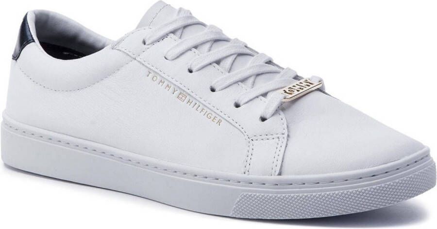 Tommy Hilfiger Metallic Back Lace-up Sneakers Wit Vrouw
